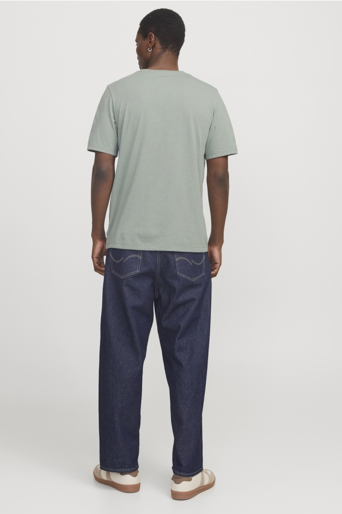JJEORGANIC MELANGE TEE SS O-NECK NO 12222887 ICEBERG GREEN